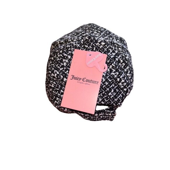 NWT! Juicy Couture Black White Baseball Cap Hat Embroidered JUICY Logo Y2K Vibes - Picture 5 of 10